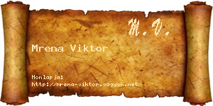 Mrena Viktor névjegykártya