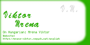 viktor mrena business card